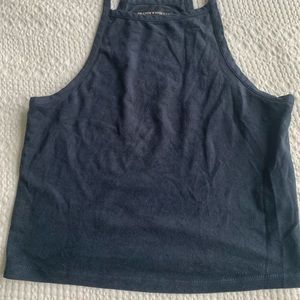 Brandy Melville suede navy crop tank